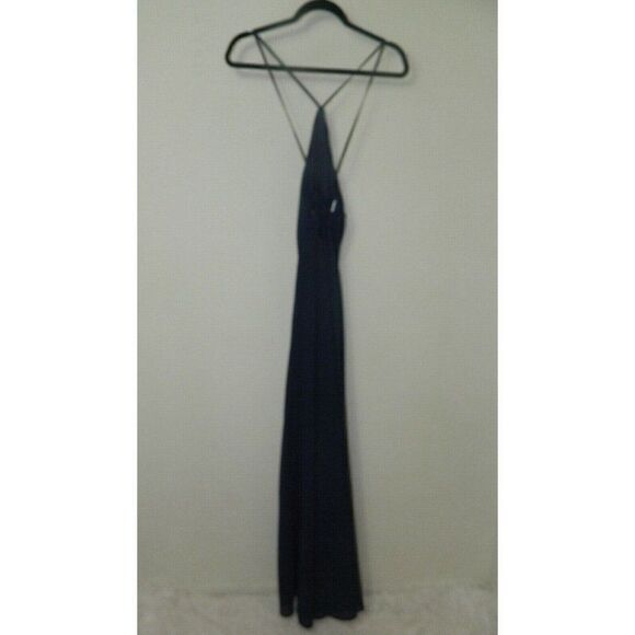 Lulu's Dress Blue Magic in the‎ Air Navy Blue Lace-Up Maxi Dress - Picture 7 of 7